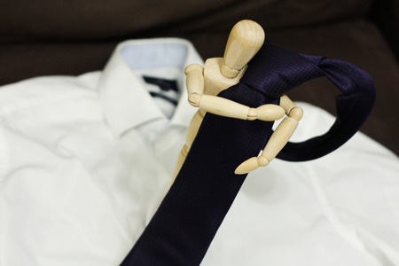 Boyfriend in love getting ready for a date.の写真素材