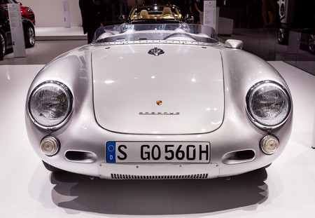 MOSCOW - SEPT 4: A 1953 Porsche 550 A Spyder on "Moscow International Automobile Salon 2012" in the international exhibition center Crocus Expo on September 4, 2012 in Moscow, Russiaのeditorial素材