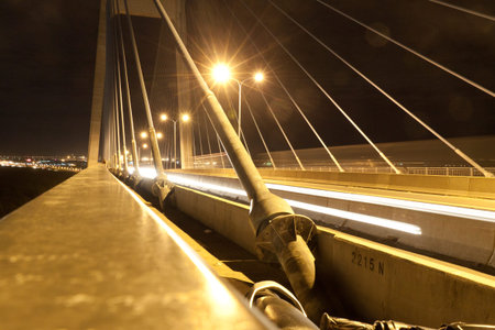 Long bridge in Ho chi minh city, Saigon Vietnam.