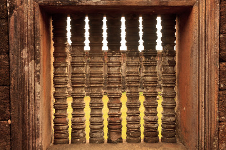 Details of Wat Phu Champasak temple in Laos