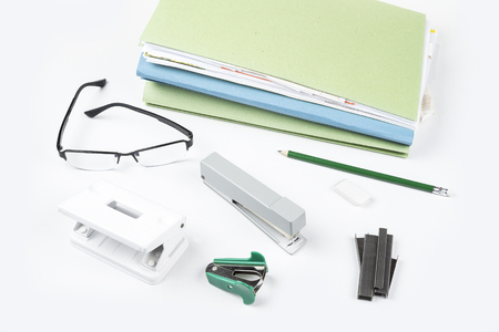 Office accesseries for everyday use in clerk job school and householdの写真素材