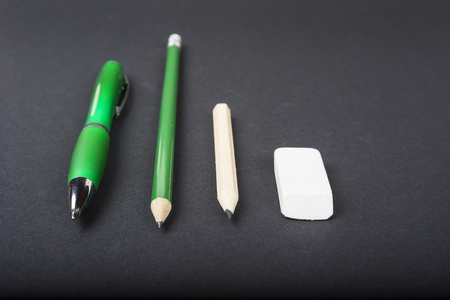 Pen and pencil for use in office school and in the householdの写真素材