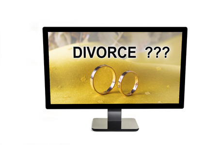 Marriage between man and woman can end up with divorceの写真素材