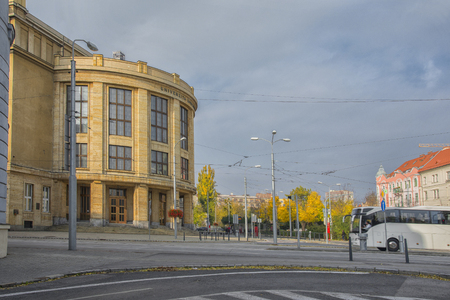 Slovakia, Bratislava - November 5th, 2017 Comenius Universityのeditorial素材