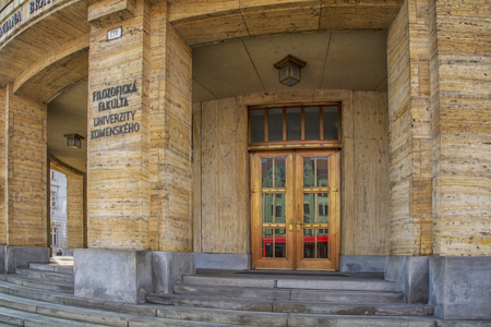 Slovakia, Bratislava - November 5th, 2017 Comenius Universityのeditorial素材
