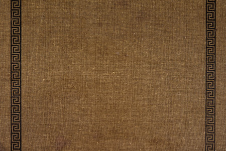 Old paper background and beige fabric canvas texture with  stainsの写真素材