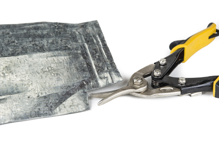 Manual industrial scissors for cutting the tinの写真素材