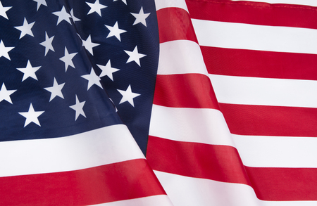 Flag of United states of America from textile.の写真素材