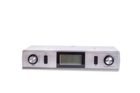 Kitchen radio to mount under cabinet on the whiteの写真素材