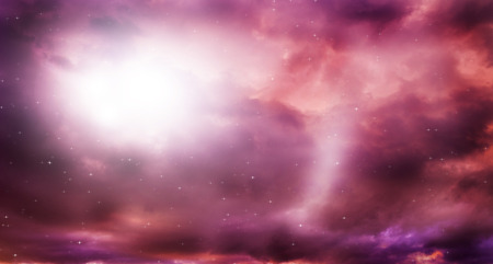 Nebula huge clouds and stars in the spaceの写真素材