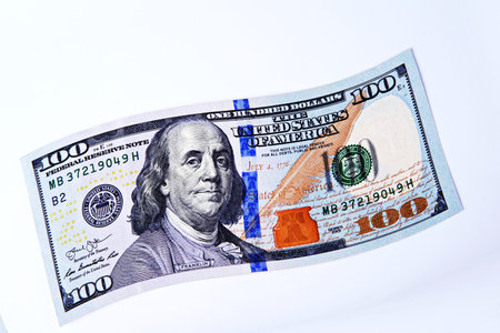 American dollars close up. Background from dollars