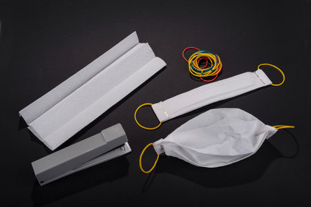 Homemade breathing mask from a tissue paper