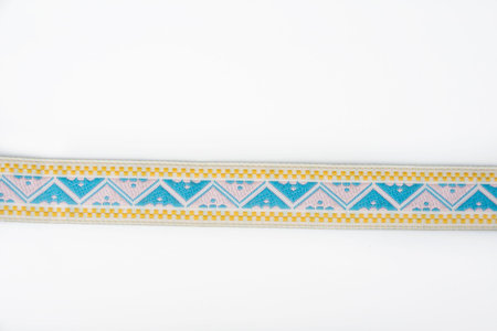 Decorative ribbon  with intricate geometric patterns