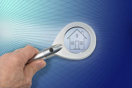 Searching for a house. Buy your own housingの写真素材
