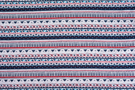 Blue and red Indian fabric pattern