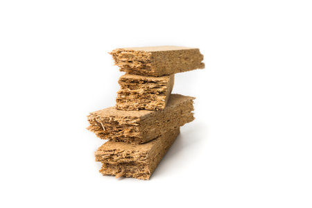 Piece of Plain Particle Board stack on each otherの写真素材