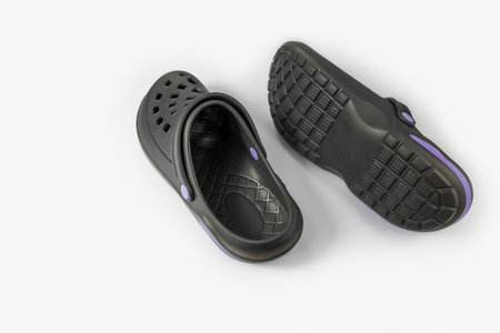 Classic clogs on the white