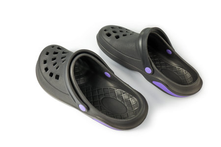 Clogs on the white