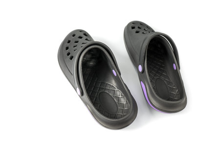 Crocs classic clogs on the white