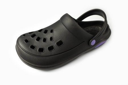 Black clogs on the white