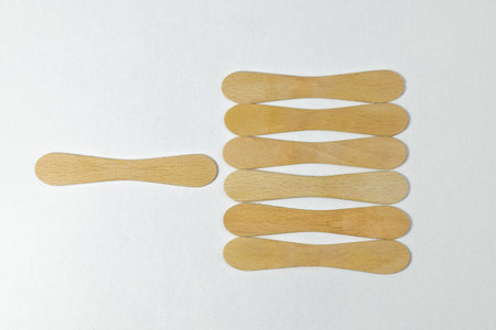 Ice cream wooden sticksの写真素材