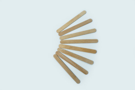 Ice cream wooden sticks for motivational signsの写真素材