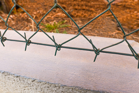 Detail of chain link fenceの写真素材