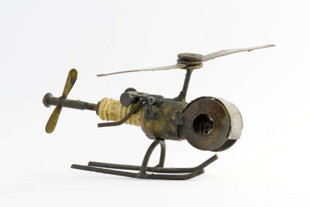 The helicopter toy is a composition of more ricycles toolsの写真素材
