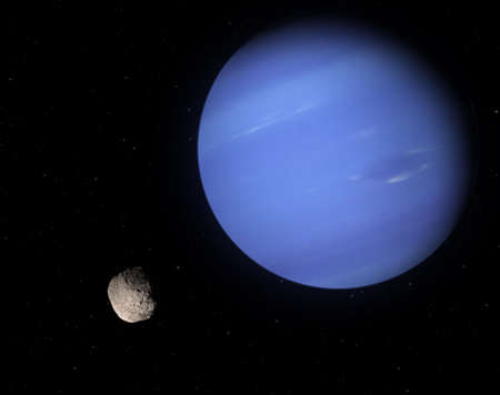 Proteus is a Neptune's small moon. Very high resolutionの写真素材