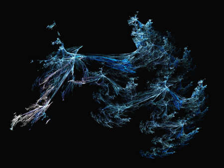 Blue Fractures is a complex computer generated image for a elegant background or complex hitech designの写真素材