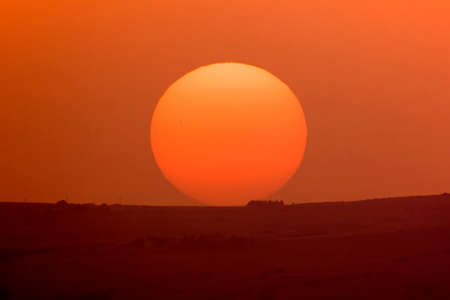 A suggestive sunset in the Sicily landscapeの写真素材
