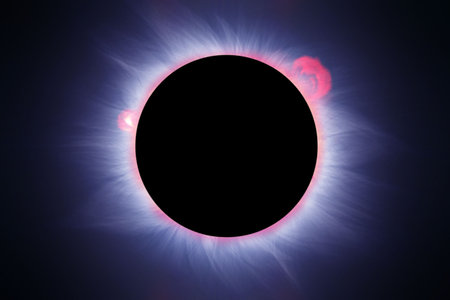 Reconstruction very realistic of a solar eclipse