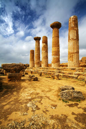 Extraordinary greek temple in the Valley of the Temples in Agrigento - Sicilyの写真素材