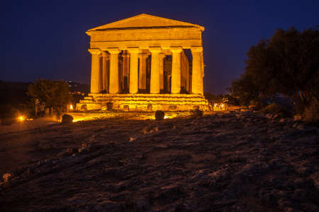 Concordia Temple in Agrigento archaeological parkのeditorial素材