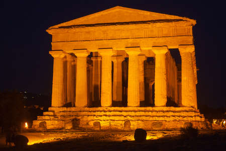Concordia Temple in Agrigento archaeological parkの写真素材