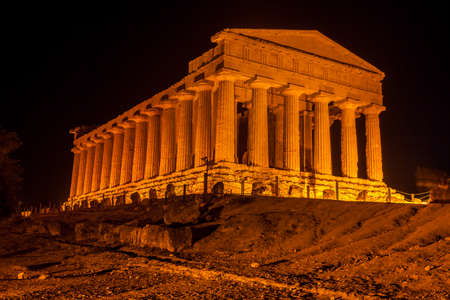 Concordia Temple in Agrigento archaeological parkの写真素材
