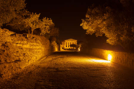 Concordia Temple in Agrigento archaeological parkの写真素材