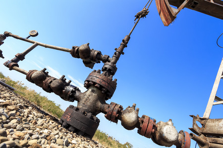 Oil pump. Oil industry equipment.の写真素材
