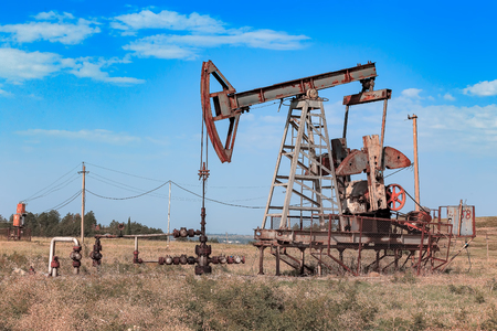 Oil pump. Oil industry equipment.の写真素材