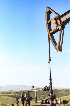 Oil pump. Oil industry equipment.の写真素材