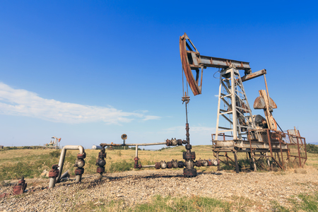Oil pump. Oil industry equipment.の写真素材