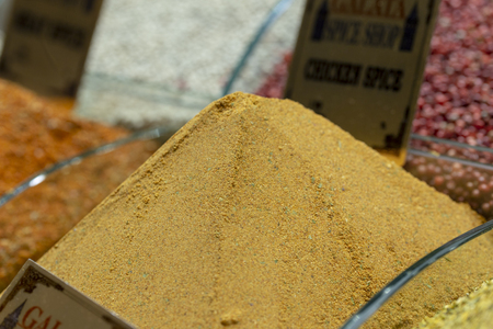 Spices are sold at the marketの写真素材