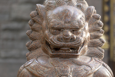 Chinese lion statueの写真素材
