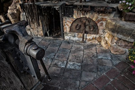 Blacksmith with toolsの写真素材