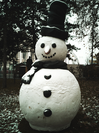 Vienna Christmas Market 2018 in Austria at Nightの写真素材