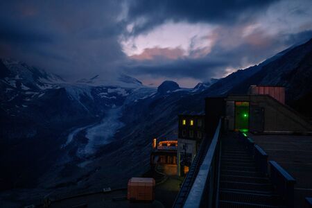 Alpine meadows, high mountain roads and beautiful landscape of the Grossglockner mountain in Austria in summerの写真素材