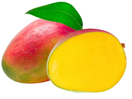 Mango isolated on white backgroundの写真素材