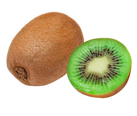 kiwi isolated on white backgroundの写真素材