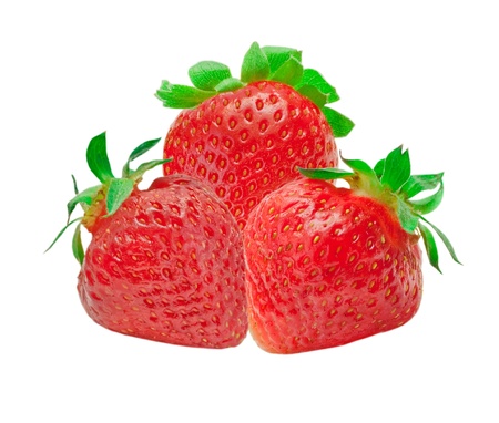 strawberry isolated on white backgroundの写真素材