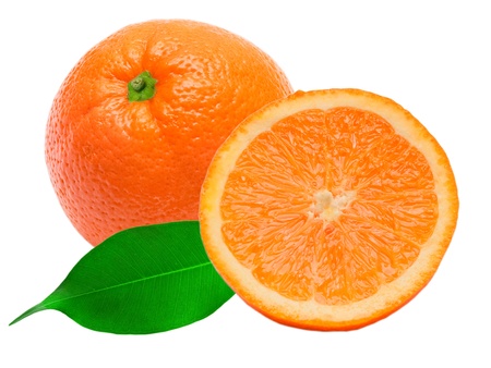 orange isolated on white backgroundの写真素材